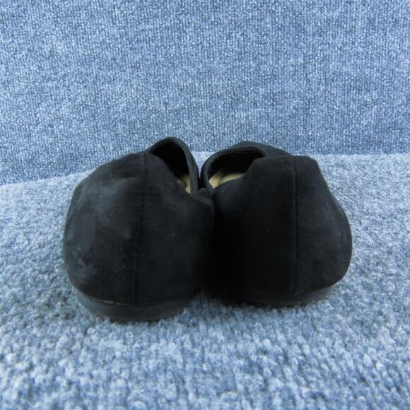 Time And Tru Women Flat Shoes Size 7.5 Medium Black Fabric Slip On - Picture 5 of 9